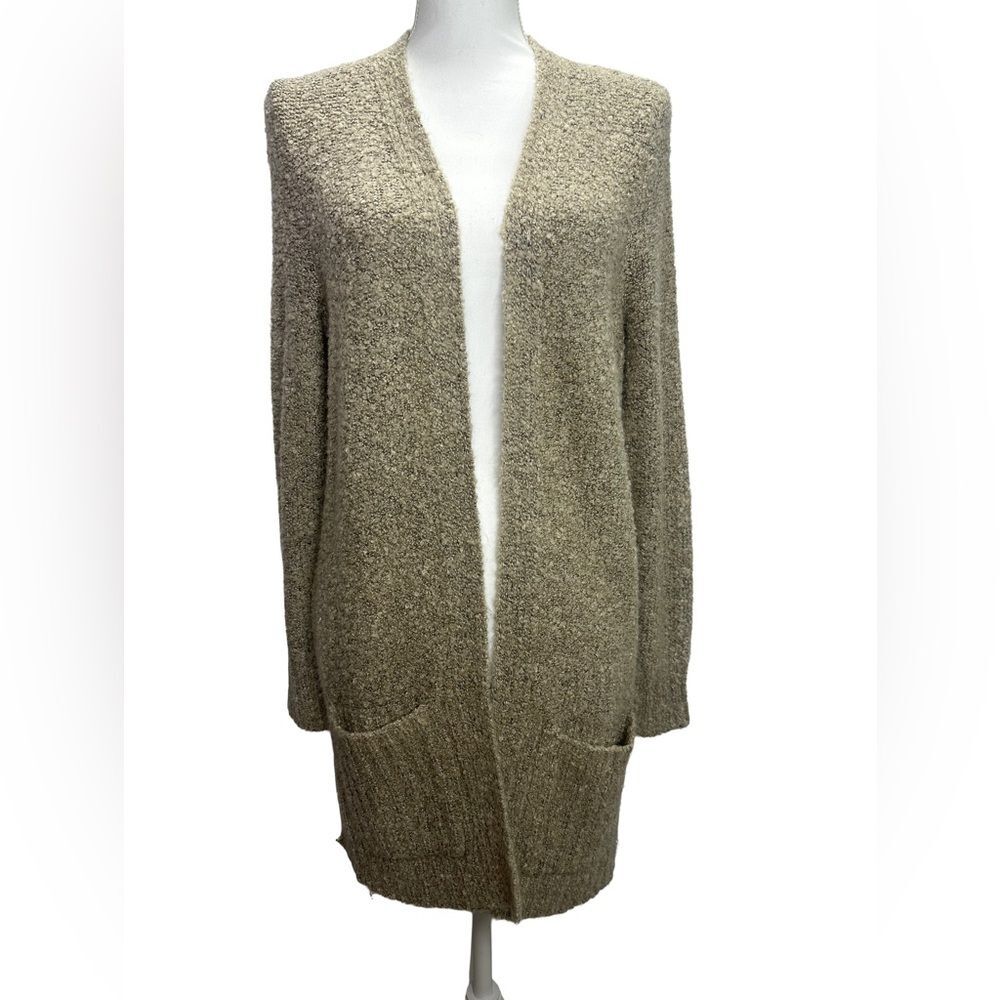 Love Always Tan long sleeve Cardigan Sweater size L
